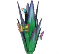HomeVortex Ensemble de décoration murale en fer rustique en forme de papillon à suspendre, pour maison, bureau, jardin, décoration en forme d'animal bleu, 26 x 16 cm (vert)