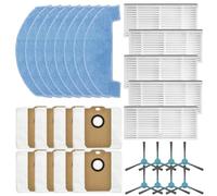 HomeVortex Ensemble de pièces de rechange pour aspirateur robot TESLA IQ400 Plus - Brosses latérales, filtres, serpillères, sacs à poussière pour Conga 2299 Ultra(B)
