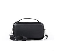 HomeVortex Étui de transport étanche en cuir PU, pour DJI pour Osmo Action 6 avec bandoulière réglable, sac de voyage compact avec compartiments personnalisés pour appareil photo et accessoires, Noir