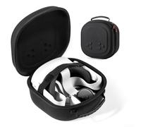 HomeVortex Étui de transport rigide pour Meta 3/2/S, sac de rangement compact pour casque VR avec organisateur pour accessoires, contrôleurs et câbles, pour voyage en nylon (noir)