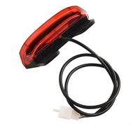 HomeVortex Feu arrière électrique 12 V pour vélo avec clignotants, feu de frein arrière pour vélo électrique, ABS étanche, lumière de sécurité de nuit, câble de 70 cm, noir/rouge