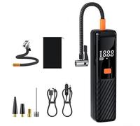 HomeVortex Gonfleur de pneu portable sans fil 80 W avec jauge numérique arrêt automatique batterie 22 000 mAh USB-C rechargeable pour voiture moto pour vélo ballon (pompe à air + câble + 1500 x 3)