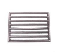 HomeVortex Grille carrée en fonte pour cheminée, pièce de rechange avec circulation d'air optimisée, placement sécurisé du bois de chauffage et combustion efficace pour chauffage domestique (23,5 x 17