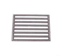 HomeVortex Grille carrée en fonte pour cheminée, pièce de rechange avec circulation d'air optimisée, placement sécurisé du bois de chauffage et combustion efficace pour chauffage domestique (21,5 x 16