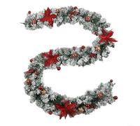 HomeVortex Guirlande de Noël en sapin artificiel avec baies rouges - Boules décoratives pour l'hiver - Pour porte de cheminée, escalier - Décoration d'intérieur ou d'extérieur - 1,5 m, 1,8 m, 2,7 m