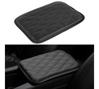 HomeVortex Housse de coussin pour accoudoir de voiture - Imperméable - En cuir synthétique - Motif litchi - Avec sangles élastiques - Pour SUV et camion - Noir