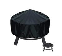 HomeVortex Housse de protection pour barbecue rond en tissu Oxford 210D, imperméable et anti-poussière avec cordon de serrage et boucle, résistante aux UV pour terrasse, 85 x 40 cm