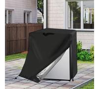 HomeVortex Housse de réfrigérateur imperméable à l'eau et à la poussière en tissu Oxford avec double fermeture éclair et poches latérales, pour mini réfrigérateur compact, cordon de serrage réglable