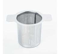 HomeVortex Infuseur à thé en acier inoxydable, avec double filtre en maille d'oreille, passoire réutilisable, pour feuilles de thé et de café, en acier inoxydable 304, argenté, 60 mm de hauteur