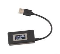 HomeVortex KCX-017 Testeur de courant et de tension USB avec écran LCD pour chargeur Power Bank Analyse de capacité de batterie 3-7 V 50 mA-3,5 A (Noir)
