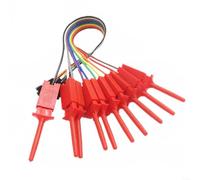 HomeVortex Kit d'analyseur logique 10 broches avec crochets rétractables, câble de sonde en fil de cuivre haute température de 20 cm pour test de broche de puce, compatible avec les analyseurs USB et