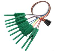HomeVortex Kit d'analyseur logique 10 broches avec crochets rétractables, câble de sonde en fil de cuivre haute température de 20 cm pour test de broche de puce, compatible avec les analyseurs USB et