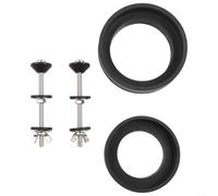 HomeVortex Kit de montage pour siège de toilette avec vis en acier inoxydable et joints en caoutchouc, kit de fixation sécurisé pour raccord réservoir standard à cuvette, pour une installation facile