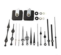 HomeVortex Kit de mouvement d'horloge murale silencieux, 2 pièces de mécanisme de balayage avec 5 pointeurs en métal, pièces de réparation à quartz à faible bruit pour projets d'artisanat à la maison