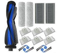 HomeVortex Kit de pièces de rechange Ecovacs pour robot aspirateur Deebot X9 Pro Omni/X9 Pro avec brosse à rouleau principale, brosses latérales, filtres, rouleaux serpillères et sacs à poussière