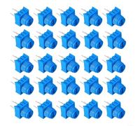 HomeVortex Kit de potentiomètre de garniture avec 20 résistances variables avec bouton bleu, rotation à 270 degrés, 1 K, 10 K, 50 K, 100 K Ohm, pour projets électroniques, composants de circuit