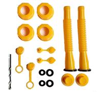HomeVortex Kit de remplacement de buse de réservoir de carburant pour bidons d'essence de 18 litres, bec verseur flexible, bouchon à vis, pour un ravitaillement sécurisé et sans fuite dans les