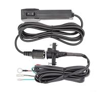 HomeVortex Kit de télécommande de treuil manuel filaire 12 V, avec interrupteur rotatif de 16 A, pour récupération tout-terrain, ATV, UTV, contrôleur portable ergonomique, avec câble étendu