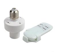 HomeVortex Kit de télécommande sans fil pour ampoule E27 E26, contrôleur RF longue portée de 50 m avec minuteur pour lampes à filament LED, table de chevet