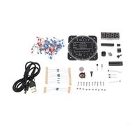 HomeVortex Kit d'horloge électronique à monter soi-même avec écran LED rotatif, module DS1302 en temps réel, tableau d'apprentissage SCM 5 V pour la pratique de la soudure, luminosité automatique et