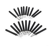 HomeVortex Kit d'outils de retrait de terminaux de 21 pièces, extracteur de broches électriques et connecteur avec crochets coudés pour réparation de harnais de câbles de voiture, acier inoxydable