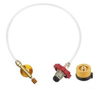HomeVortex Kit Raccord pour gaz Butane 28mbar Tuyau 1,5m Kit Raccord pour | Pression stable 28mbar, limiteur intégré, tuyau 1,5m, adaptateur inclus, sécurité maximale