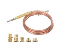 HomeVortex Kit thermocouple de 900 mm pour m6 avec 6 connecteurs de 900 mm | Arrêt automatique du gaz, détection de flamme, empêche les fuites, sécurité domestique, pour filetage M6 standard
