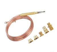 HomeVortex Kit thermocouple de 900 mm pour m6 avec 6 connecteurs de 900 mm | Arrêt automatique du gaz, détection de flamme, empêche les fuites, sécurité domestique, pour filetage M6 standard