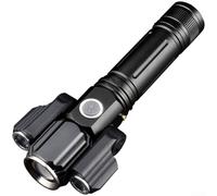 HomeVortex Lampe de vélo rechargeable par USB avec 3 LED pour phare et feu arrière, faisceau puissant de 500 lumens, pour vélo de nuit, montage flexible, pour route et montagne (A)