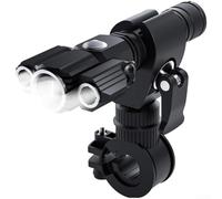 HomeVortex Lampe de vélo rechargeable par USB avec 3 LED pour phare et feu arrière, faisceau puissant de 500 lumens, pour vélo de nuit, montage flexible, pour route et montagne (B)