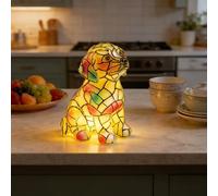 HomeVortex Lampe LED en résine faite à la main pour les amoureux des chiens, décoration de chambre à coucher (éclairage de chien C)