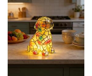 HomeVortex Lampe LED en résine faite à la main pour les amoureux des chiens, décoration de chambre à coucher (éclairage de chien C)