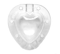 HomeVortex Lot de 1 moule de culture en plastique transparent en forme de cœur pour poire, tomate, citron, potager, jardin, extérieur, haute résistance (forme de cœur)