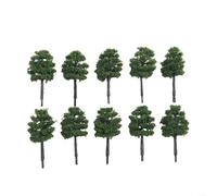HomeVortex Lot de 10 arbres en plastique pour maquette HO - 5 cm - Paysage paysager pour chemin de fer - Décoration de parc pour table de sable - Architecture d'affichage
