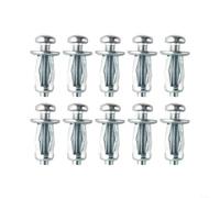 HomeVortex Lot de 10 chevilles murales creuses M8 x 30, rivets à bride pour installation de cloisons sèches et de tôles métalliques, fixations solides et sécurisées pour étagères et armoires (M8 x 30)