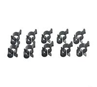 HomeVortex Lot de 10 clips lumineux pour auvent de véhicule récréatif, crochets de tente en plastique noir avec deux tailles pour caravane, camping-car, remorque, se glissent dans le rail d'auvent