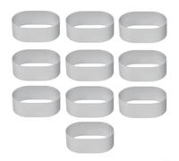 HomeVortex Lot de 10 moules à gâteau ovales en aluminium Argenté | Moule à fromage semi-cuit en forme d'œuf, alimentation uniforme de la chaleur pour pain, ananas, desserts