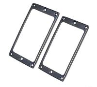 HomeVortex Lot de 2 anneaux de montage en métal pour micros Humbucker, 92 x 46 mm, cadre en alliage d'acier avec vis, pièces de rechange pour guitare basse électrique, argenté