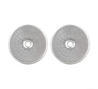 HomeVortex Lot de 2 filtres de douche en acier inoxydable pour machine à café, 5,3 x 5,3 x 1 cm, maille d'infusion pour pièces de machine à expresso, accessoire de rechange facile à nettoyer, argenté