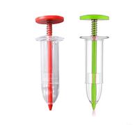 HomeVortex Lot de 2 mini épandeurs de jardin, distributeur manuel de poche, pour la plantation de légumes, petit distributeur de céréales portable, pour l'entretien de la pelouse, pour le jardin en