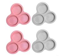 HomeVortex Lot de 2 moules à œufs en silicone anti-adhésif - 3 cavités pour crêpes, muffins et hamburgers, résistant à la chaleur de -40 °C à 230 °C, passe au lave-vaisselle (4)