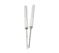 HomeVortex Lot de 2 outils d'appât en acier inoxydable pour pêche à la carpe, équipement de forage de maïs, avec aiguille à nouer des nœuds et tarière à appât dur, pour pêche à la ligne, argent