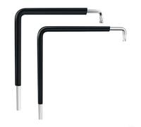 HomeVortex Lot de 2 outils de réglage avec clé hexagonale de 4 mm et clé TX15, coude ergonomique pour réparation de porte Siegenia, Winkhaus, Schüco, Roto, Maco, avec thermorétractable