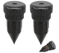 HomeVortex Lot de 2 porte-clés d'extérieur en plastique avec buse réaliste pour jardin, garage, terrasse, boîte de rangement résistante aux intempéries, noir, 11,5 x 5,5 cm