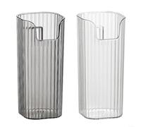 HomeVortex Lot de 2 porte-parapluies muraux en plastique ABS blanc - Paniers de rangement pour parapluies pliants, gain de place, pour couloir, bureau (gris)