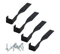 HomeVortex Lot de 2 supports de tronçonneuse en acier robuste avec support de rangement mural et support pour outils de jardin, revêtement noir, s'adapte à n'importe quelle poignée de tronçonneuse