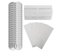 HomeVortex Lot de 20 capsules rondes transparentes avec coussinets en EVA dans une boîte de rangement transparente PS pour pièces de collection, compatibles avec les tailles de 17/20,5/25/27/30/32/40