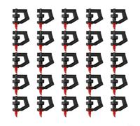 HomeVortex Lot de 25 gicleurs d'arrosage goutte à goutte pour jardin, pulvérisation rotative à 360 degrés, diamètre 3-4 m, débit de 50-80 l/h, pour serre, arbres fruitiers, arbustes et parterres de