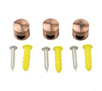 HomeVortex Lot de 3 attaches de câble en métal, organiseur de fils en aluminium avec support à vis, ancrages élégants pour bureau, mur, plafond, peut contenir des fils ronds et plats jusqu'à 7 mm