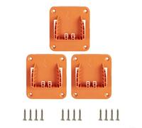 HomeVortex Lot de 3 stations murales robustes en ABS pour RIDGID et outils AEG Li-ion 18 V, support de montage sécurisé avec vis incluses pour garage, atelier, camion de travail ou rangement sur rack